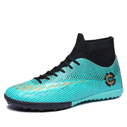 Soccer Shoes Men¡¯s TF Studs High-Top Youth Training Shoes