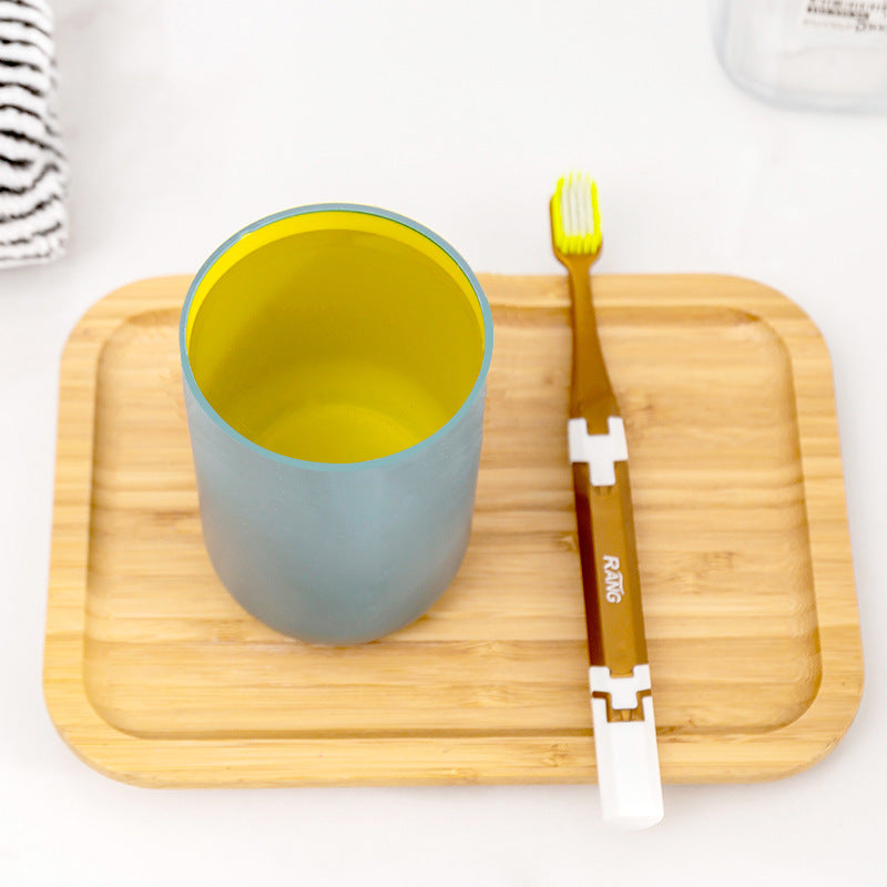 Two-Tone Toothbrush Cup, Bathroom Rinsing Cup