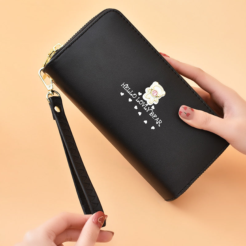 Double zipper large capacity mobile phone bag