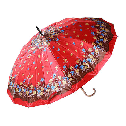 16-Bone Export Floral Umbrella