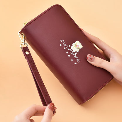 Double zipper large capacity mobile phone bag