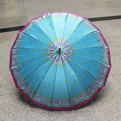 16-Bone Export Floral Umbrella