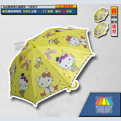 Kids Cartoon Umbrella Student Straight Rod Umbrella