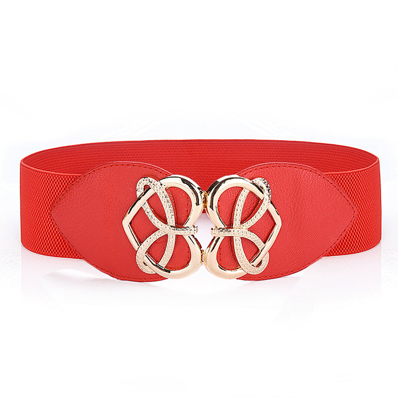 Women's elastic wide belt