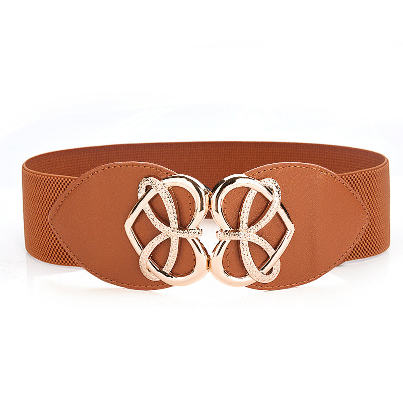 Women's elastic wide belt