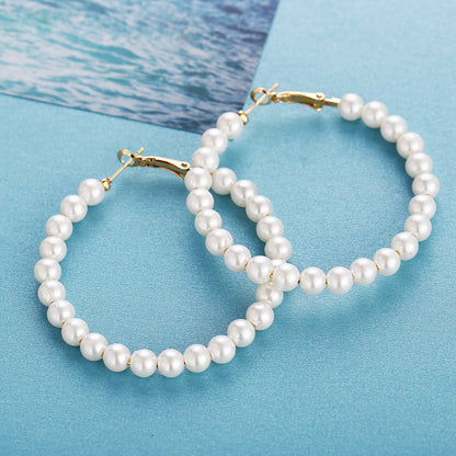 women's imitation pearl earrings