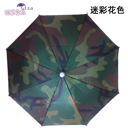 Silver-Coated Sun Protection Fishing Hat Umbrella