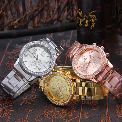 AliExpress Women's Steel Band Rhinestone Watch