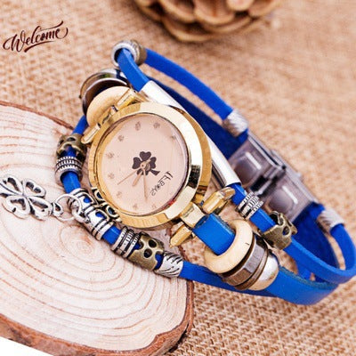 Four-Leaf Clover Bracelet Watch