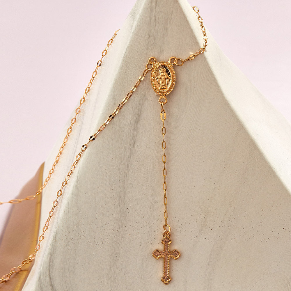 Hot selling golden cross pendant necklace