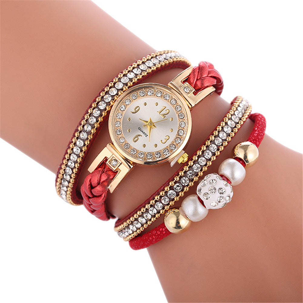 Rhinestone Woven Women's Watch