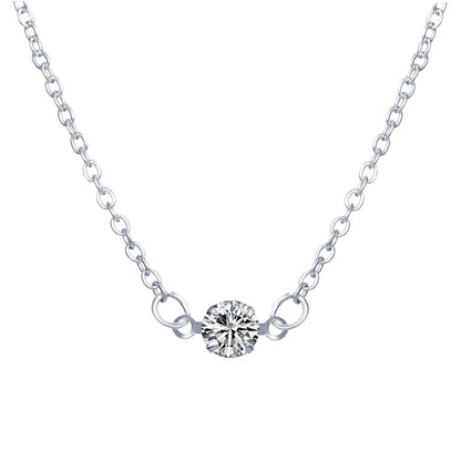 Retro simple diamond necklace clavicle necklace