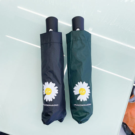 Daisy Pattern Sun Protection Umbrella Automatic Umbrella