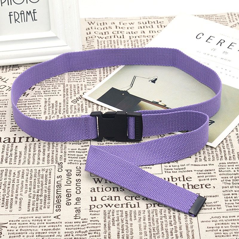 Plastic button head buckle canvas belt fashion