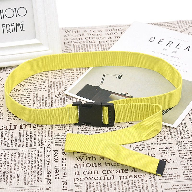 Plastic button head buckle canvas belt fashion