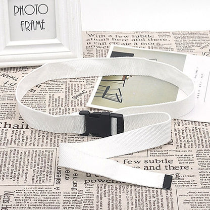 Plastic button head buckle canvas belt fashion