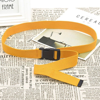 Plastic button head buckle canvas belt fashion