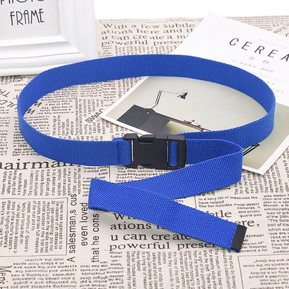 Plastic button head buckle canvas belt fashion