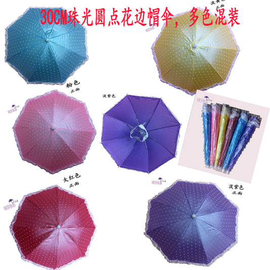 30cm UV Protection Sun Hat Umbrella Headwear Travel Fishing Umbrella