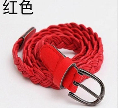 Wax rope woven women's belt