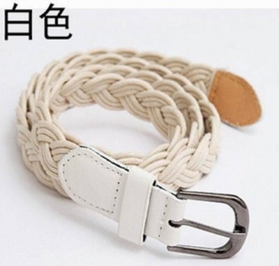 Wax rope woven women's belt