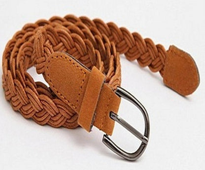 Wax rope woven women's belt