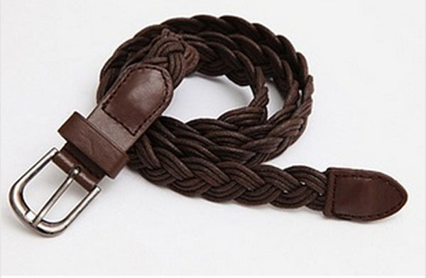 Wax rope woven women's belt