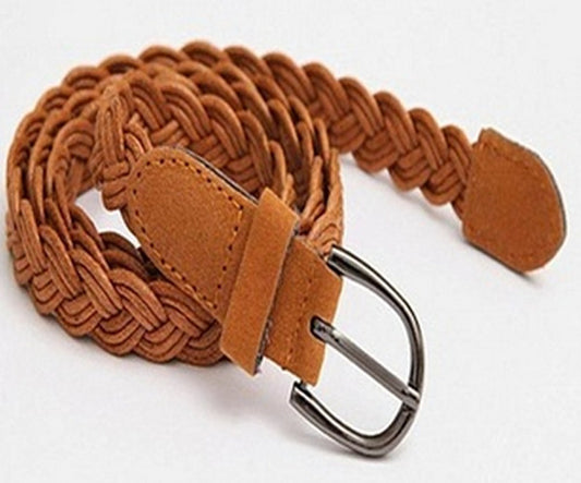 Wax rope woven women's belt