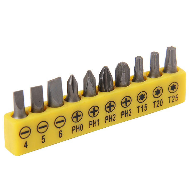 10-Piece Power Screwdriver Bit Set