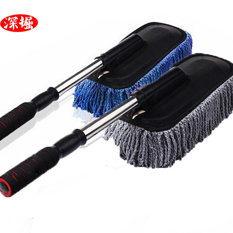 Car wash telescopic wax brush waxing tool dust brush