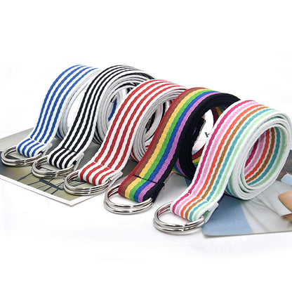 Belt Korean Version Versatile Double Ring Buckle