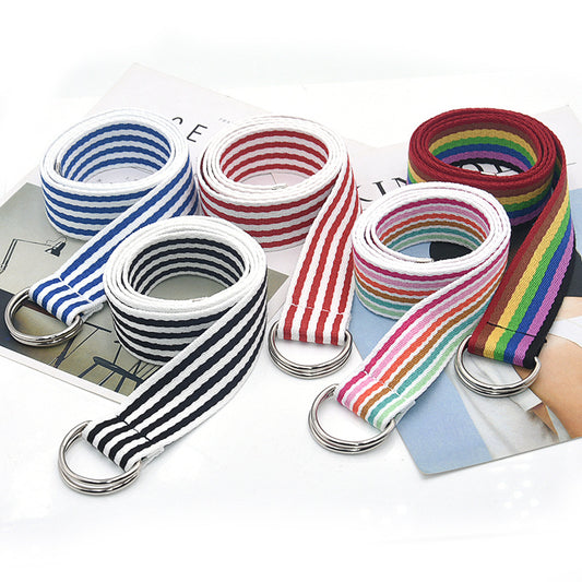 Belt Korean Version Versatile Double Ring Buckle