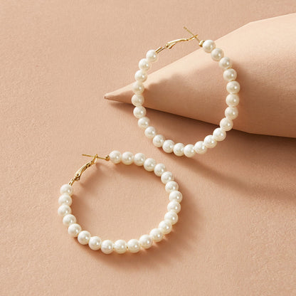 women's imitation pearl earrings