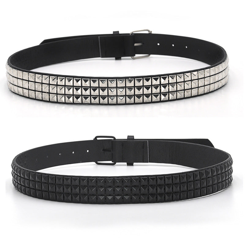 Wholesale of new hollow rivet men's belt