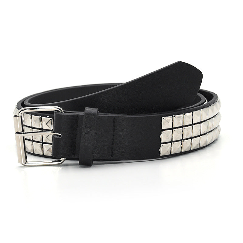 Wholesale of new hollow rivet men's belt