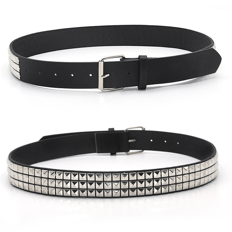 Wholesale of new hollow rivet men's belt