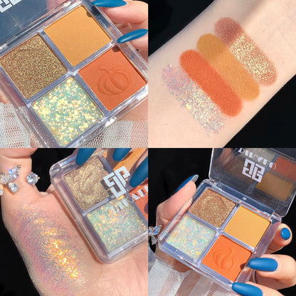 4-Color Glitter Eyeshadow Palette