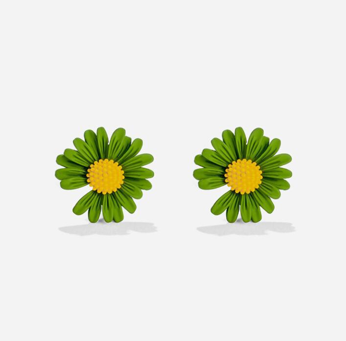 925 silver needle small daisy stud earrings