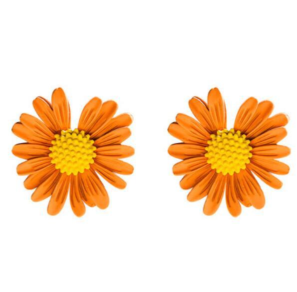 925 silver needle small daisy stud earrings