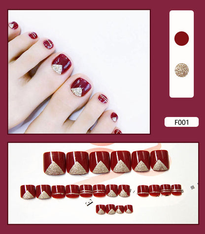 Detachable Fake Toe Nail Patches