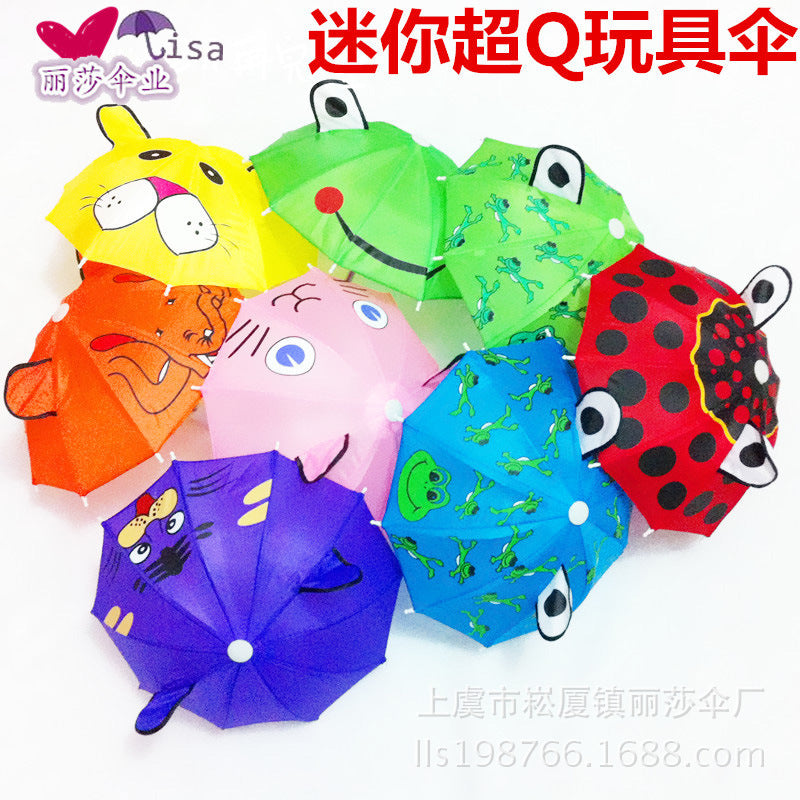 Long Handle Animal Ears Mini Toy Umbrella