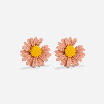 925 silver needle small daisy stud earrings