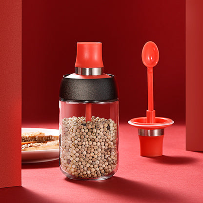 Spoon and Lid Integrated Seal Seasoning Bottle