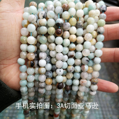 Amazonite loose beads cut face matte beads