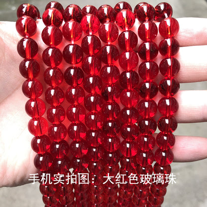 Glass beads loose beads DIY colored glass beads 4-14mm