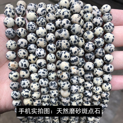 Spotted stone loose beads DIY jewelry accessories