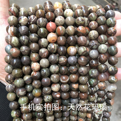 Wood grain stone loose beads DIY jewelry accessories beads