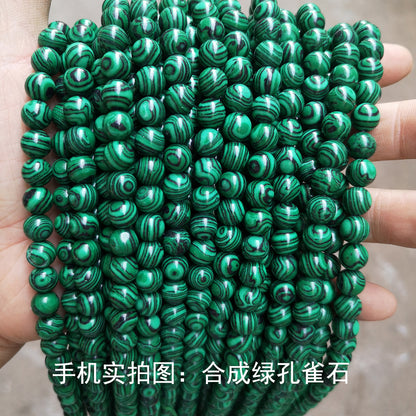 Wholesale of synthetic malachite loose beads