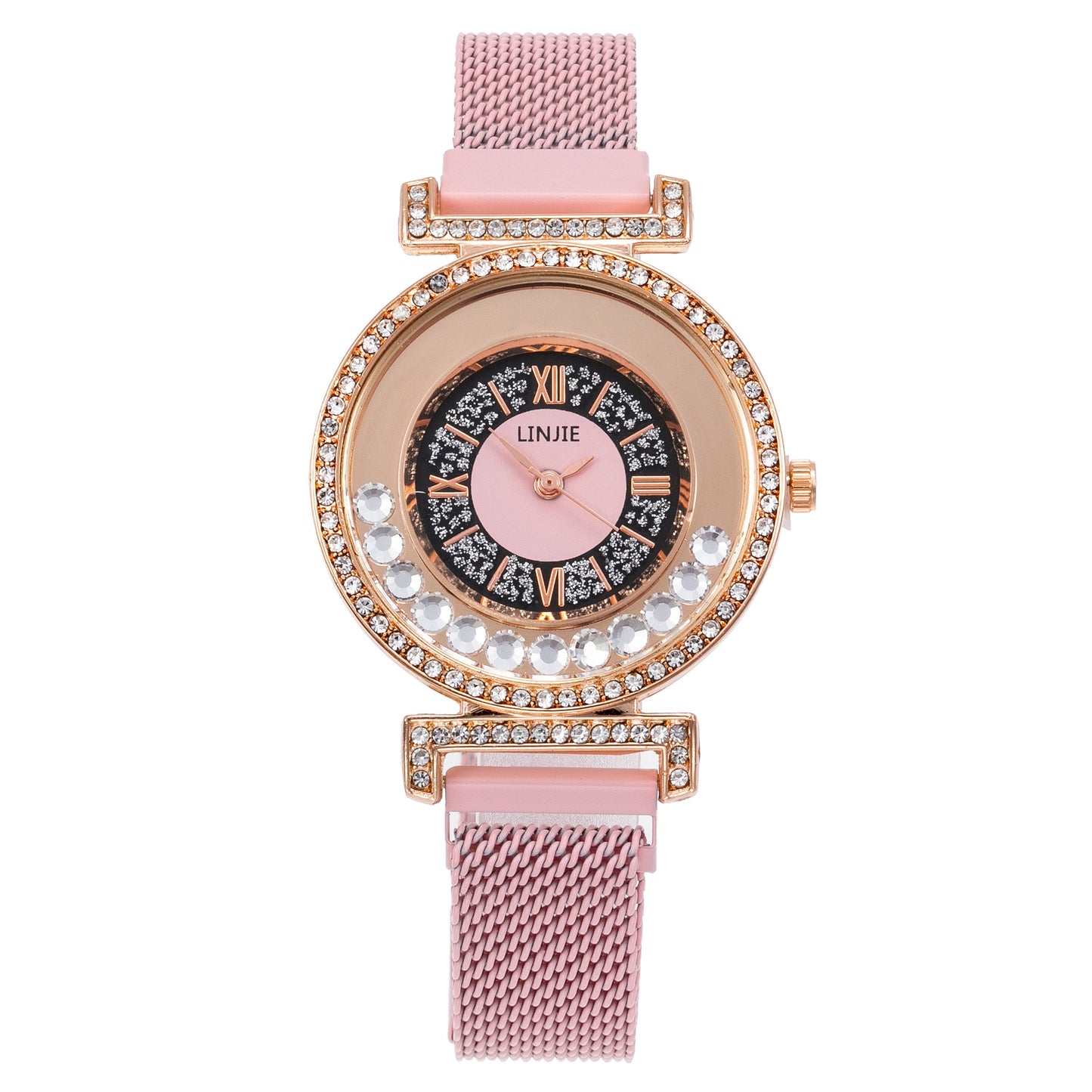 Reloj de lujo para mujer con diamantes incrustados, minimalista y elegante 