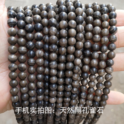 Wood grain stone loose beads DIY jewelry accessories beads